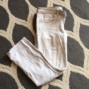 White Burberry Pants